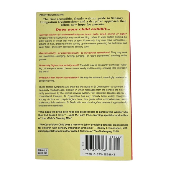Out-of-Sync Child Recognizing/Coping with Sensory Integration Dysfunction Book - Picture 4 of 4